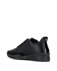 schwarze Leder Sportschuhe von DSQUARED2