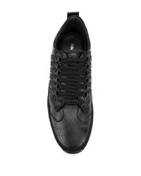 schwarze Leder Sportschuhe von DSQUARED2