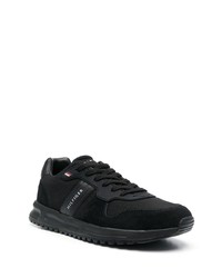 schwarze Leder Sportschuhe von Tommy Hilfiger