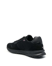 schwarze Leder Sportschuhe von Tommy Hilfiger