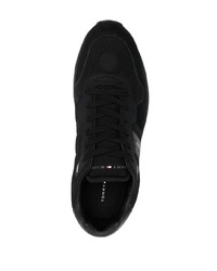 schwarze Leder Sportschuhe von Tommy Hilfiger