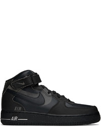 schwarze Leder Sportschuhe von Nike