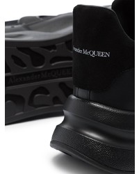 schwarze Leder Sportschuhe von Alexander McQueen