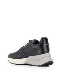 schwarze Leder Sportschuhe von Alexander McQueen