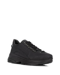 schwarze Leder Sportschuhe von DSQUARED2