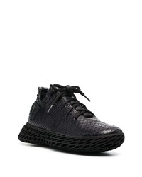 schwarze Leder Sportschuhe von Philipp Plein