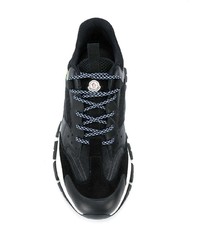 schwarze Leder Sportschuhe von Moncler