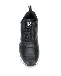 schwarze Leder Sportschuhe von John Richmond