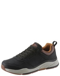 schwarze Leder Sportschuhe von Skechers