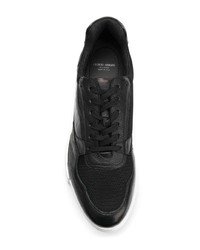 schwarze Leder Sportschuhe von Giorgio Armani