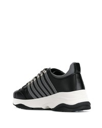 schwarze Leder Sportschuhe von DSQUARED2