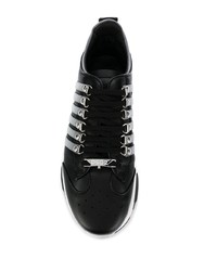 schwarze Leder Sportschuhe von DSQUARED2