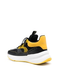 schwarze Leder Sportschuhe von Alexander McQueen