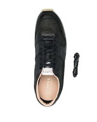 schwarze Leder Sportschuhe von Clarks Originals