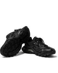 schwarze Leder Sportschuhe von Balenciaga