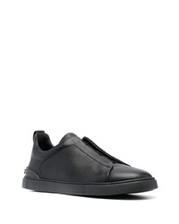 schwarze Leder Sportschuhe von Zegna