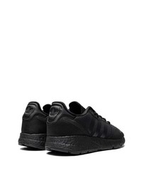 schwarze Leder Sportschuhe von adidas