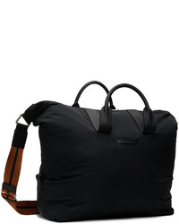 schwarze Leder Sporttasche von Zegna