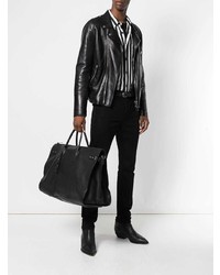 schwarze Leder Sporttasche von Saint Laurent
