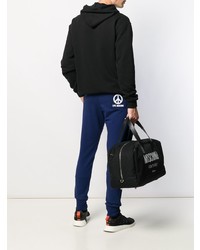schwarze Leder Sporttasche von Moschino