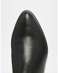schwarze Leder Stiefeletten mit Ausschnitten von Senso