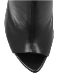 schwarze Leder Stiefeletten mit Ausschnitten von Proenza Schouler
