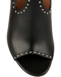 schwarze Leder Stiefeletten mit Ausschnitten von Givenchy