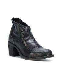 schwarze Leder Stiefeletten von Officine Creative