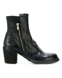 schwarze Leder Stiefeletten von Officine Creative