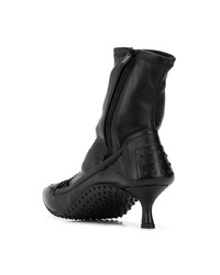 schwarze Leder Stiefeletten von Tod's