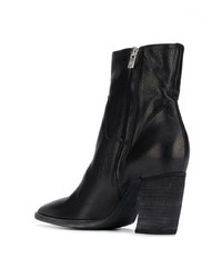 schwarze Leder Stiefeletten von Officine Creative