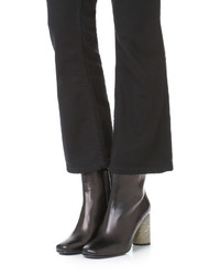 schwarze Leder Stiefeletten von Acne Studios