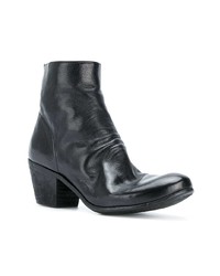 schwarze Leder Stiefeletten von Officine Creative