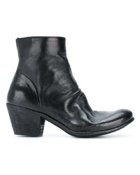 schwarze Leder Stiefeletten von Officine Creative