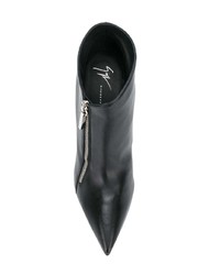 schwarze Leder Stiefeletten von Giuseppe Zanotti Design