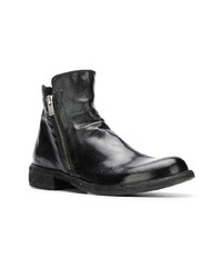 schwarze Leder Stiefeletten von Officine Creative