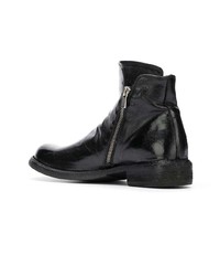 schwarze Leder Stiefeletten von Officine Creative