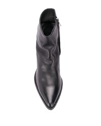 schwarze Leder Stiefeletten von Officine Creative