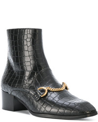 schwarze Leder Stiefeletten von Stella McCartney