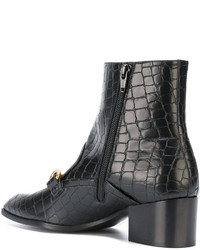 schwarze Leder Stiefeletten von Stella McCartney