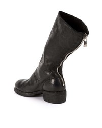 schwarze Leder Stiefeletten von Guidi