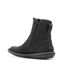 schwarze Leder Stiefeletten von Camper