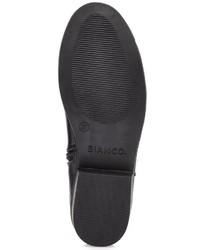schwarze Leder Stiefeletten von Bianco