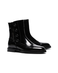 schwarze Leder Stiefeletten von Alexander McQueen