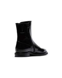 schwarze Leder Stiefeletten von Alexander McQueen