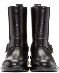 schwarze Leder Stiefeletten von Nicholas Kirkwood