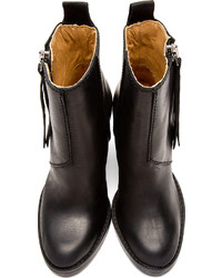 schwarze Leder Stiefeletten von Acne Studios