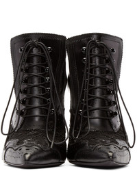 schwarze Leder Stiefeletten von Givenchy