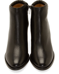 schwarze Leder Stiefeletten von Jimmy Choo