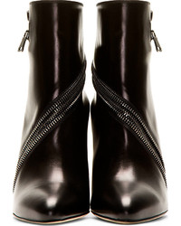 schwarze Leder Stiefeletten von Brian Atwood